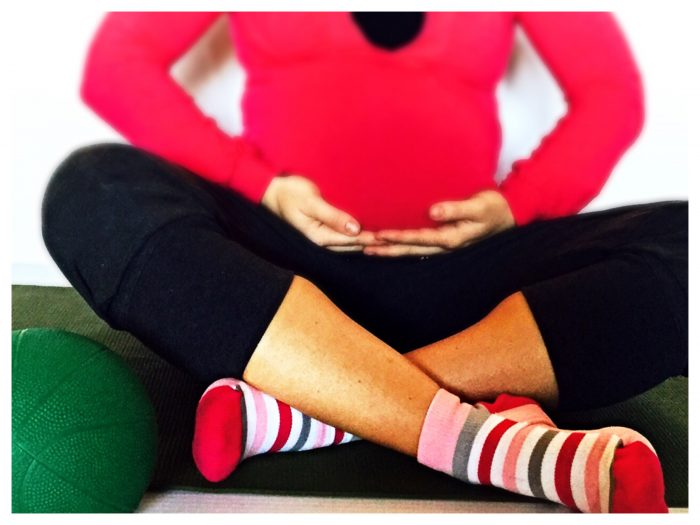 Pink Grey Ankle Yoga Mat